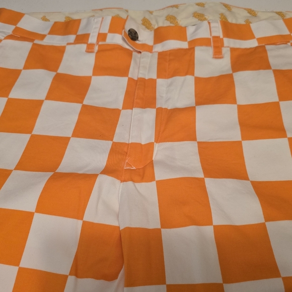 Orange and White Checkered Pants - Picture 2 of 5